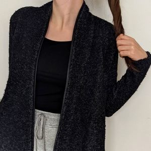 Club Monaco Cardigan w/faux leather trim